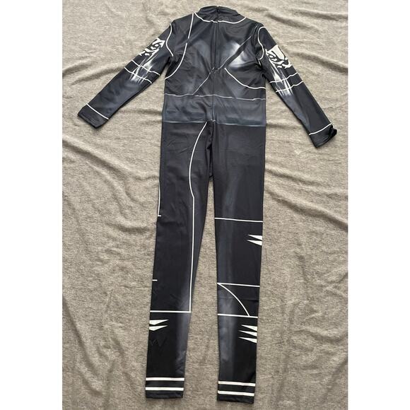 New Wednesday Addams Girls S/ 6-7 Yrs Black Jumpsuit Uniform Halloween Costume - Picture 4 of 10